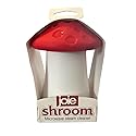 MSC International Joie Shroom Microwave Steam Cleaner, Mushroom-Shaped, Red and White, Cleans with Vinegar and Water, Dishwasher Safe