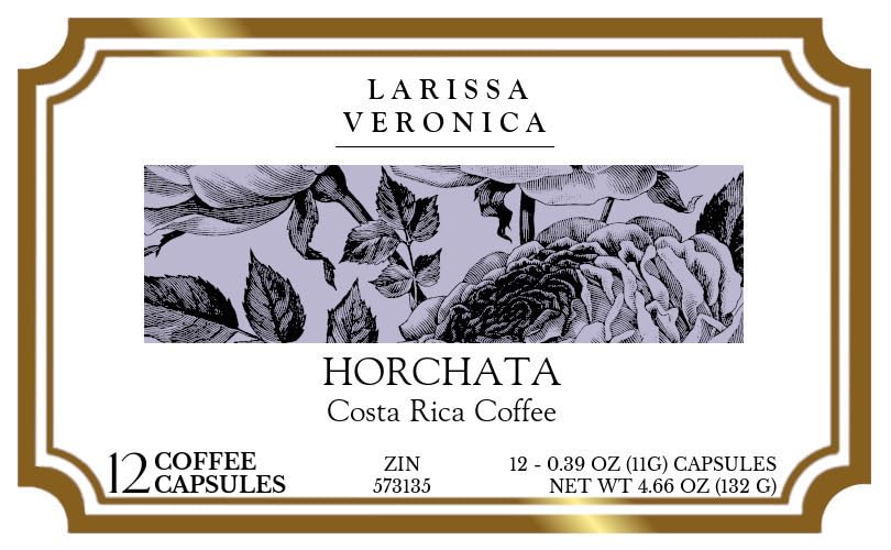 Horchata Costa Rica Coffee (Single Serve K-Cup Pods) (Gourmet, Naturally Flavored, Whole Coffee Beans) (12 pods, ZIN: 573135) - 2 Pack