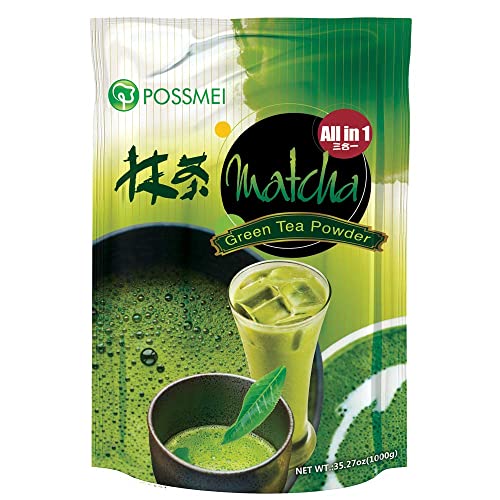 Possmei Matcha Green Tea Powder, 2.2 lbs (1 kg) - Premium Japanese-Style Matcha for Lattes, Smoothies, Baking & Desserts