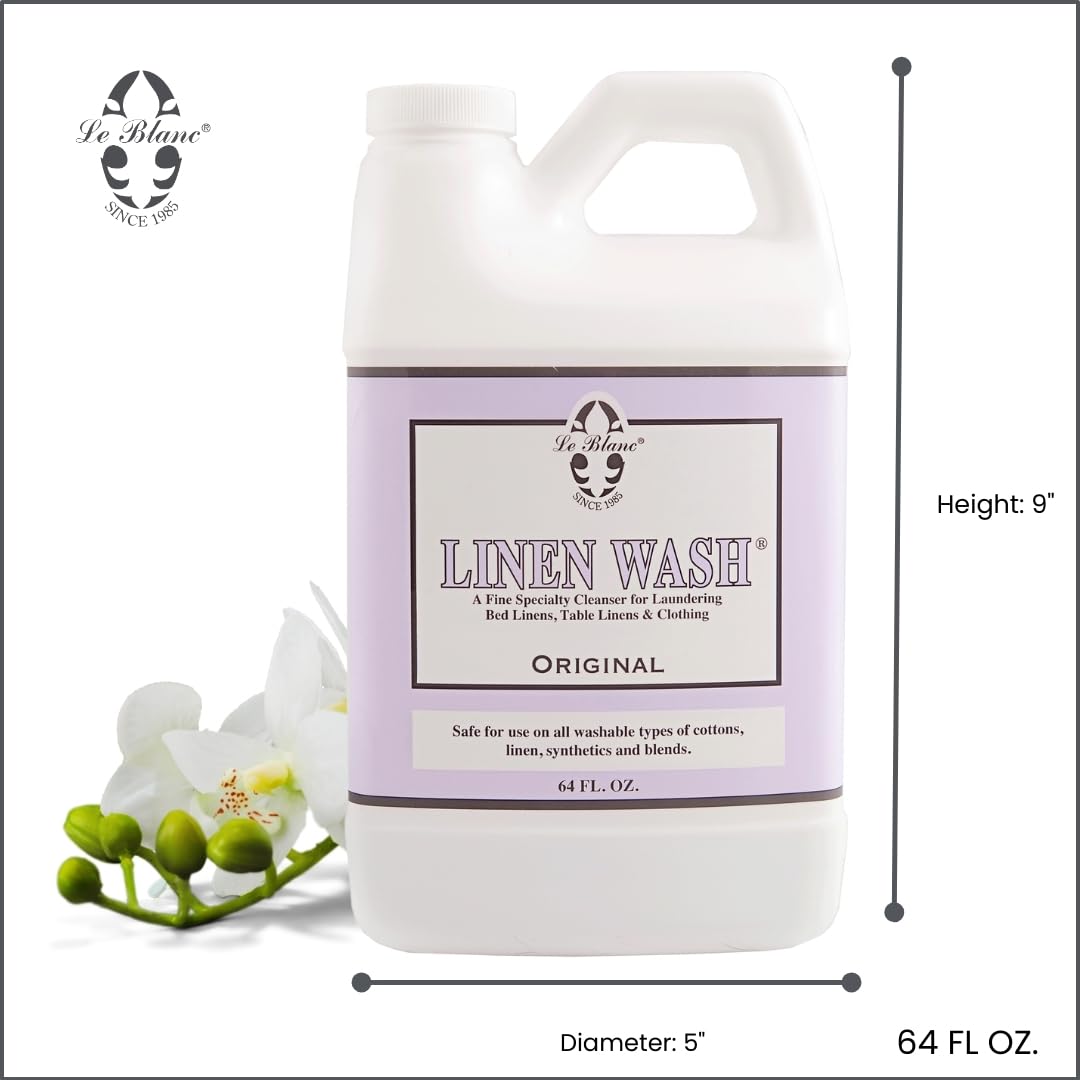 Le Blanc® Original Linen Wash® -Luxury Laundry Cleanser for Bed & Table Linens-64 oz. (3 pack)