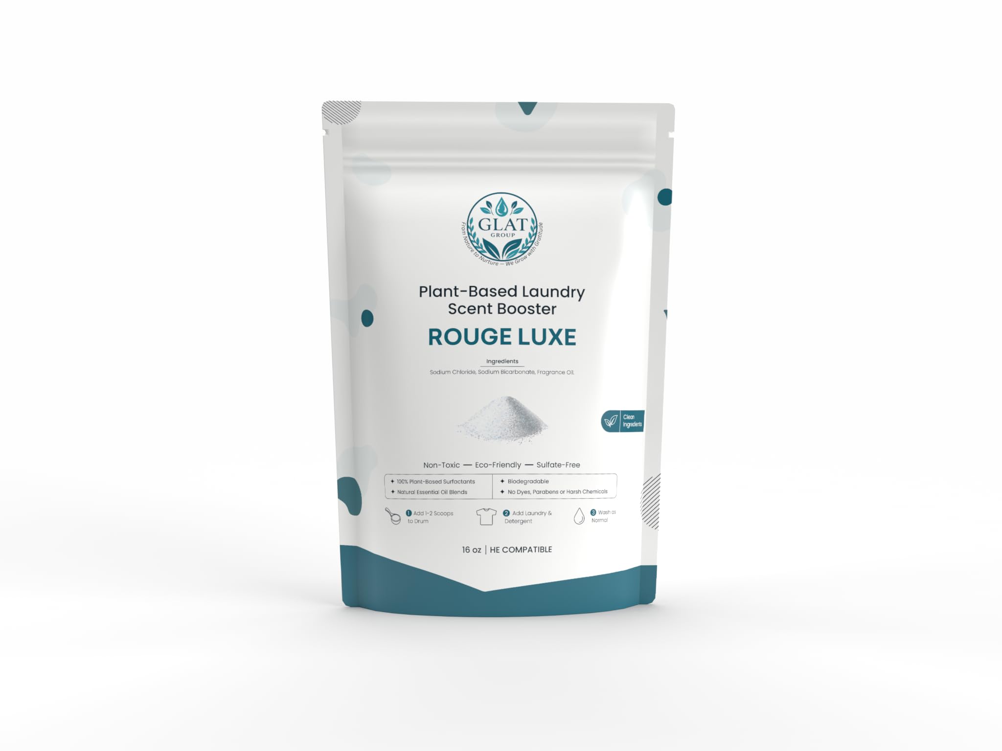 Plant-Based Laundry Scent Booster (Powder) - Rouge Luxe | Fast-Dissolving, No Residue |Elegant, Long-Lasting | Eco-Friendly, Hypoallergenic
