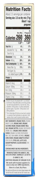 ANNIES HOMEGROWN MAC & CHS CLSSC ORG3, 6 OZ, PK- 12