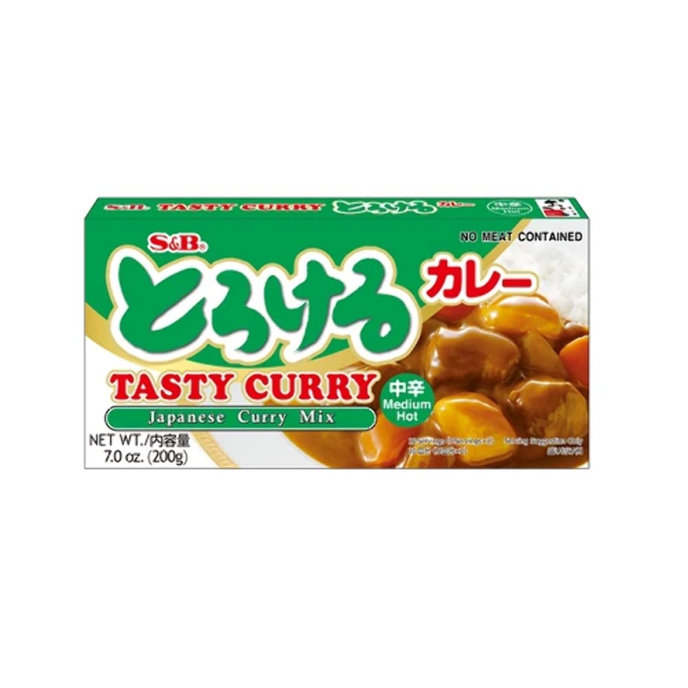 S&B Tasty Curry Sauce Mix Medium Hot, 7.0 oz (Pack of 1)