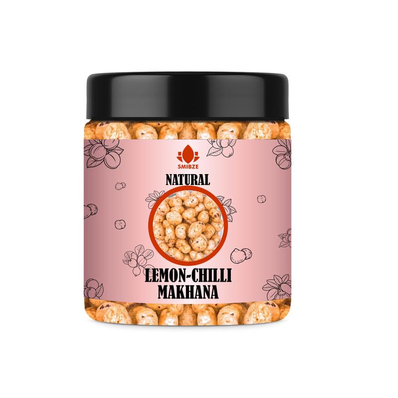 SMIBZE Natural Lemon Chilli Makhana 5 OZ / 142 Gram