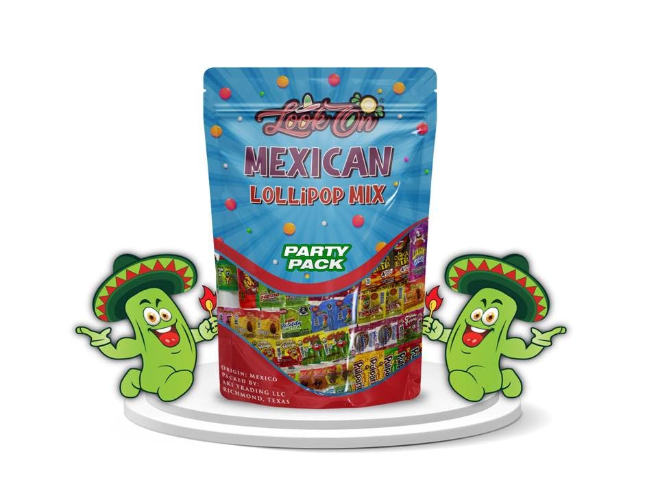 Mexican Candy Lollipops (40 Pieces), Fresh Individually Wrapped, Approx1.5 Lbs Bag Variety of Spicy, Sweet, Sour, Chili & Fruit Flavor Lollipops by