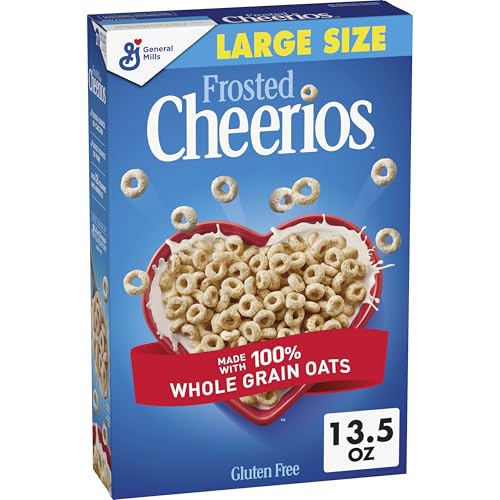 Frosted Cheerios, Heart Healthy Cereal, Large Size, 13.5 oz