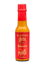 Divine Pepper Dynamite Hot Sauce - Trinidad Scorpion Pepper - Hot Heat - Small Batch Gourmet Sauce - Perfect for Wings, Meats, Tacos & Spicy Recipes