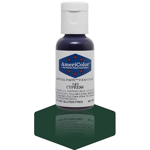 AmeriColor, Cypress, 0.75 Ounce Bottle, Soft Gel Paste Food Color