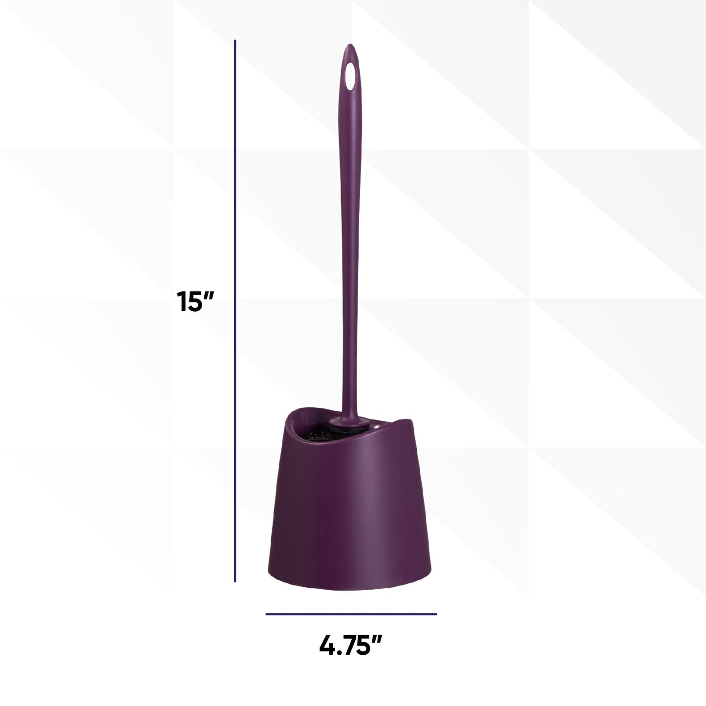 Toilet Brush Cleaner and Holder Purple Toilet Bowl Cleaner Brush with Scrubbing Wand, Brush and Storage Caddy for Easy Bathroom Cleaning