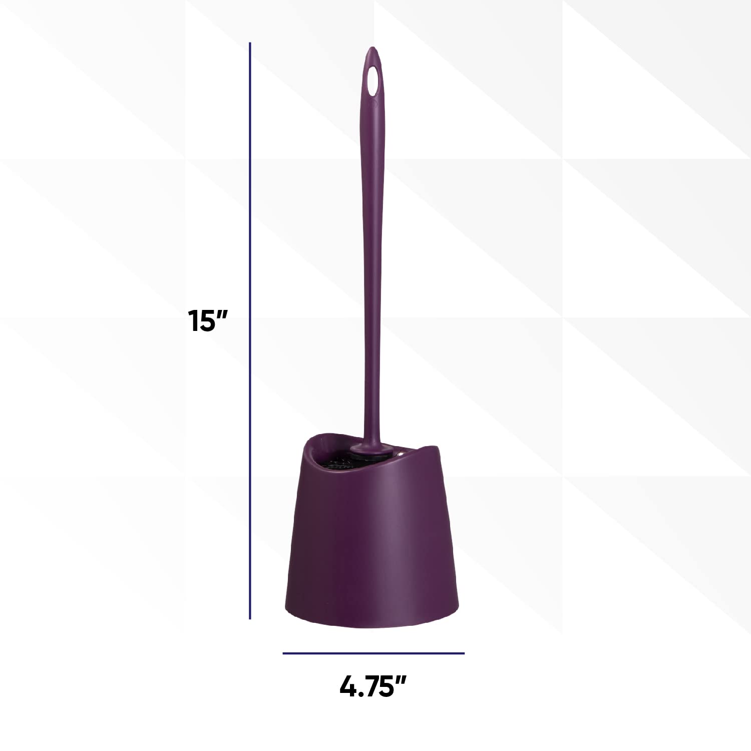 Toilet Brush Cleaner and Holder Purple Toilet Bowl Cleaner Brush with Scrubbing Wand, Brush and Storage Caddy for Easy Bathroom Cleaning