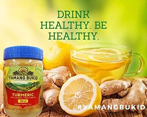 Turmeric Tea 10-in-1 Instant Powder drink w/ Gynura Procumbens Curcuminoids Curcumin Healthy natural herbs and spices Ginger, Lemongrass, Moringa