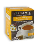 China Mist Organic Herbal Tea, Sweet Herbs with Chamomile, 15 Biodegradable Tea Sachets (1 box)