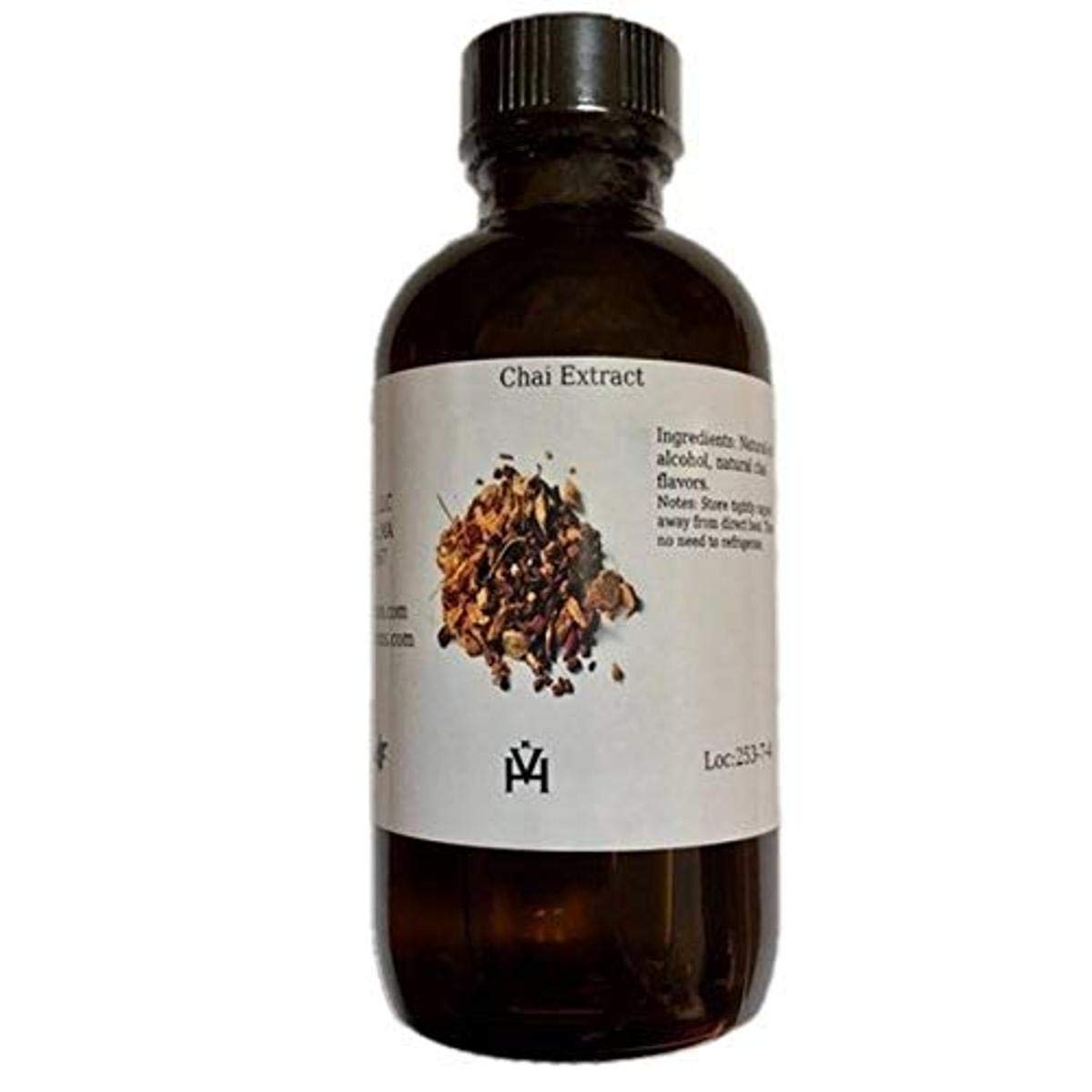 OliveNation Chai Flavor Extract, TTB-Approved Spiced Chai Flavoring for Brewing, Baking, Beverages, Ice Cream, Non-GMO, Kosher, Vegan - 4 oz