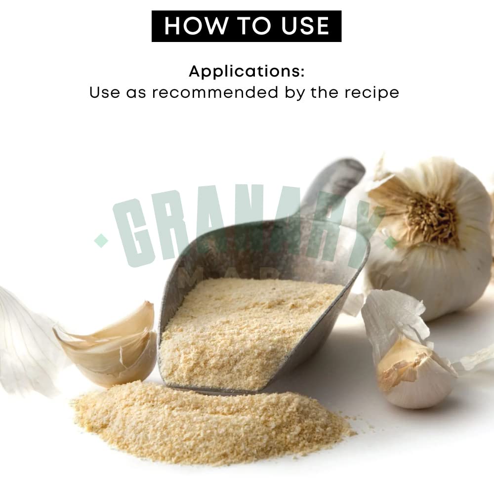 Natural Garlic Powder by Granary Mart - Gourmet & Culinary Grade - Classic Seasoning to Pasta/Sauces/Dips/Bakes - Ready to Use - Affordable Bulk Rate