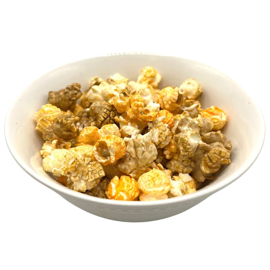 Gold Dust Kettle Corn | Miner’s Mix | Cheddar and Caramel Popcorn | Sweet and Salty | Cheese and Caramel Popcorn Mix | Popped Popcorn Snack Bag | Non