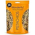 Wonderful Pistachios No Shells, Honey Roasted Nuts, 11 Ounce Resealable Bag, Protein Snacks, Gluten Free, Healthy Snacks