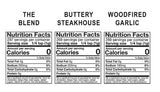 KINDERs Pantry Essentials Seasoning Set, 4-Pack, 10.5 oz The Blend, 9.5 oz Buttery Steakhouse, 9.5 oz Woodfired Garlic, 9.4 oz Butcher's All Purpose