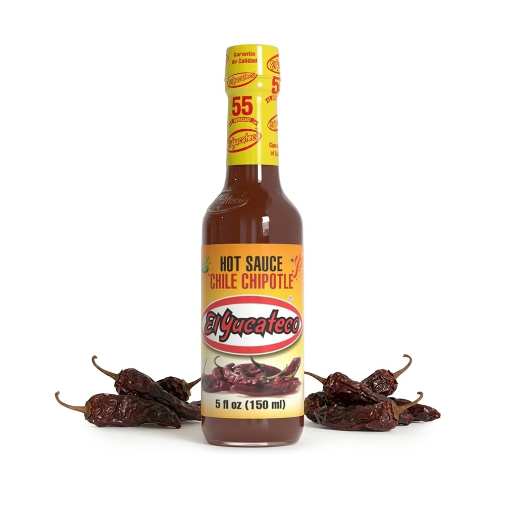 El Yucateco Chile Chipotle Hot Sauce, Authentic Mexican Chili Sauce, Bold Flavor, 5 fl oz, Pack of 1
