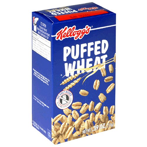 Kellogg's Puffed Wheat Individuals, 0.39-Ounce Boxes (Pack of 70)