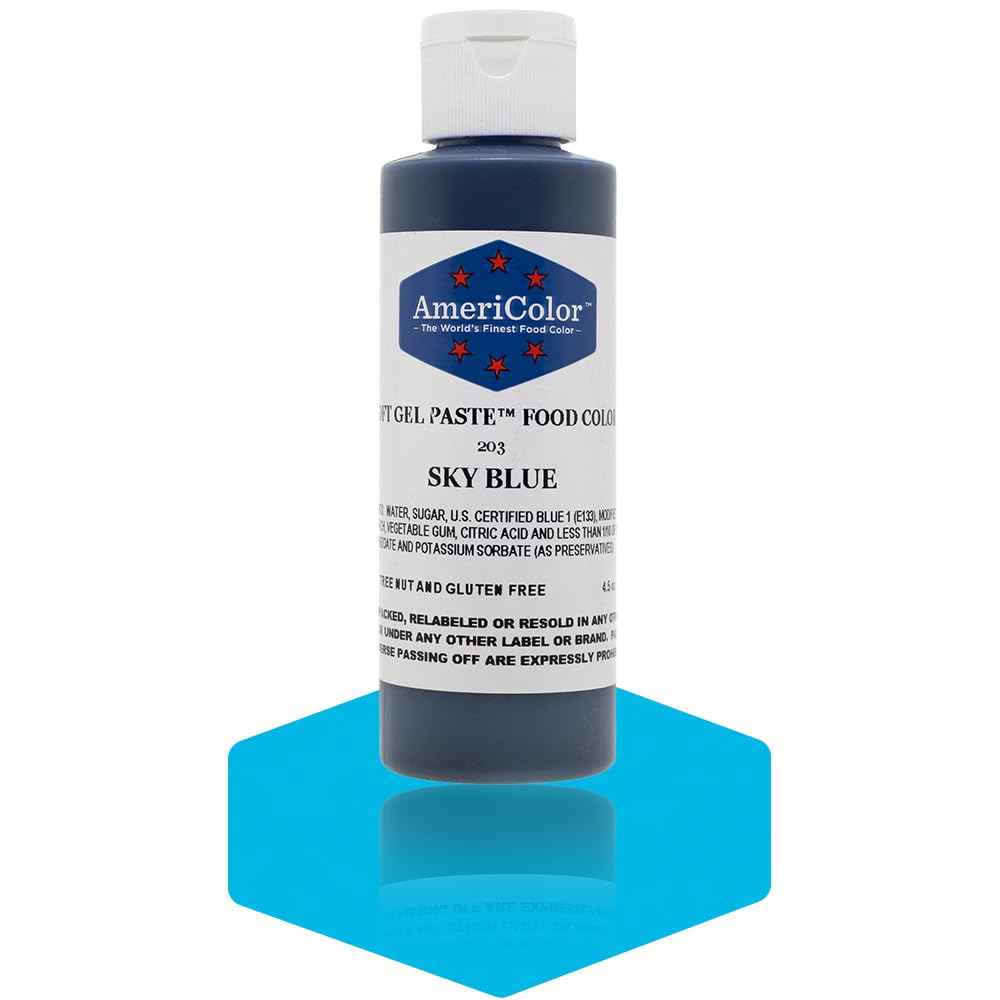 Americolor Soft Gel Paste Food Color, 4.5-Ounce, Sky Blue