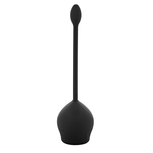 Bath Bliss Tulip Toilet Bowl Brush | Self Closing and Opening | Durable 360 Bristle | Bathroom Cleaning | Black