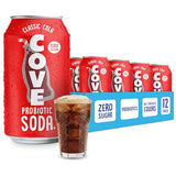 Cove Probiotic Soda, Zero Sugar Better-For-You Alternative - Refreshing, Delicious Probiotic Drink, No Synthetic Colors & Caffeine Free - Classic