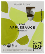 White Leaf Provisions Organic Apple + Pear Applesauce 4pk, 3.2 OZ