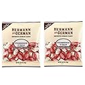 Hermann The German® Strawberries & Cream Hard Caramel Filled Wrapped Candy Peggable Bag - Caramel Candy | Strawberries & Cream Filled German Hard