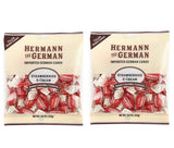 Hermann The German® Strawberries & Cream Hard Caramel Filled Wrapped Candy Peggable Bag - Caramel Candy | Strawberries & Cream Filled German Hard