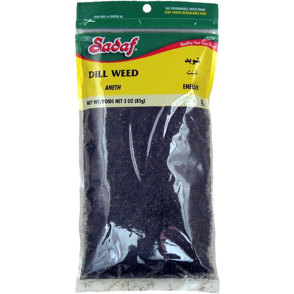 Sadaf Dill Weed - Dried Dill Weed for Food Flavoring & Seasoning - Dry Dill Herb for Pickling - Seasoning & Spices - Kosher & Vegetarian - 3 Oz