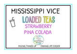 RxNutrition 2go Loaded Tea Drink Mix, MISSISSIPPI VICE, SINGLE PACK, Clean, Sugar-Free Energy with B12, Multivitamins, Antioxidants, Electrolytes