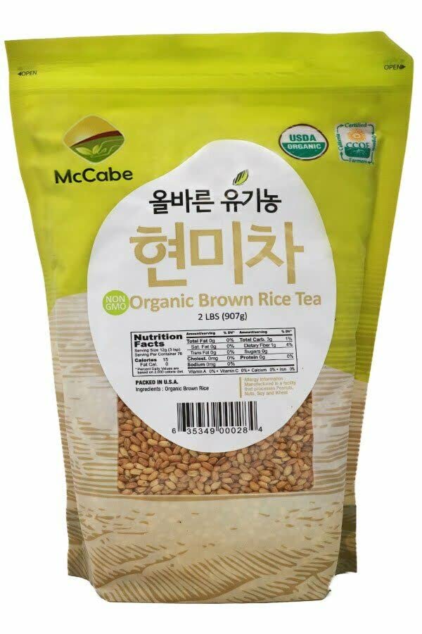 McCabe Organic Roasted Grain Tea Bundle - Brown Rice, Corn, and Barley Tea | USDA and CCOF Certified | Non-GMO | 2lb Brown Rice Tea, 1.5lb Corn Tea