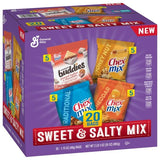 Sweet and Salty Snack Variety Pack, Muddy Buddies Peanut Butter and Chocolate, Chex Mix Traditional, Cheddar, and Honey Nut, 20 Ct, 35 oz