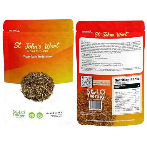 St. John's Wort Dried Cut Herb, 2 Ounces, Saint John's Wort, St. Johns Wort Herb Dried, Hypericum Perforatum, St. Johns Wort Tea 2 oz. - Resealable