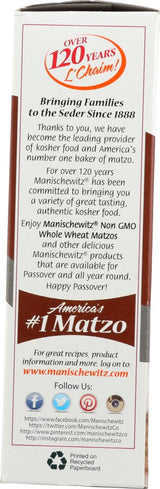 Manischewitz Whole Wheat Matzos, 10 Oz