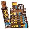 Awake Caffeinated Chocolate Bars - Milk Chocolate, 12 Bars - 100mg Caffeine - 1 Bar Equals 1 Cup of Coffee - Individually Wrapped Energy - Fairtrade
