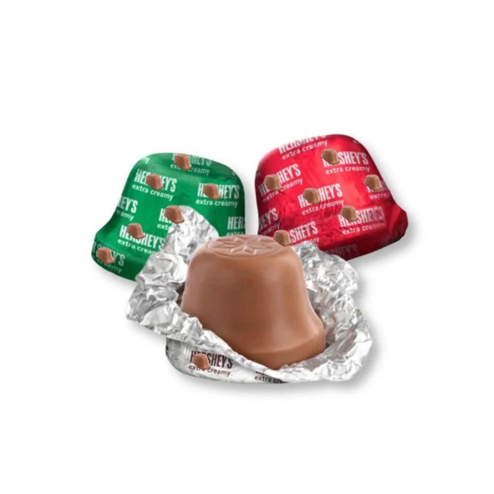 Extra Creamy Milk Chocolate Bell Candy Pieces Individually Wrapped Bulk Bag - 25 lb (Approx. 1050 pieces)