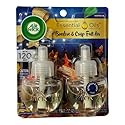 Air Wick Plug in Scented Oil 2 Refills, Bonfire and Crisp Fall Air, Essential Oils, Air Freshener