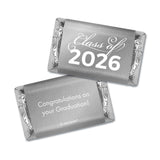 34 Pcs Silver Graduation Class Of 2026 Wrapped Miniatures (10oz Bag)