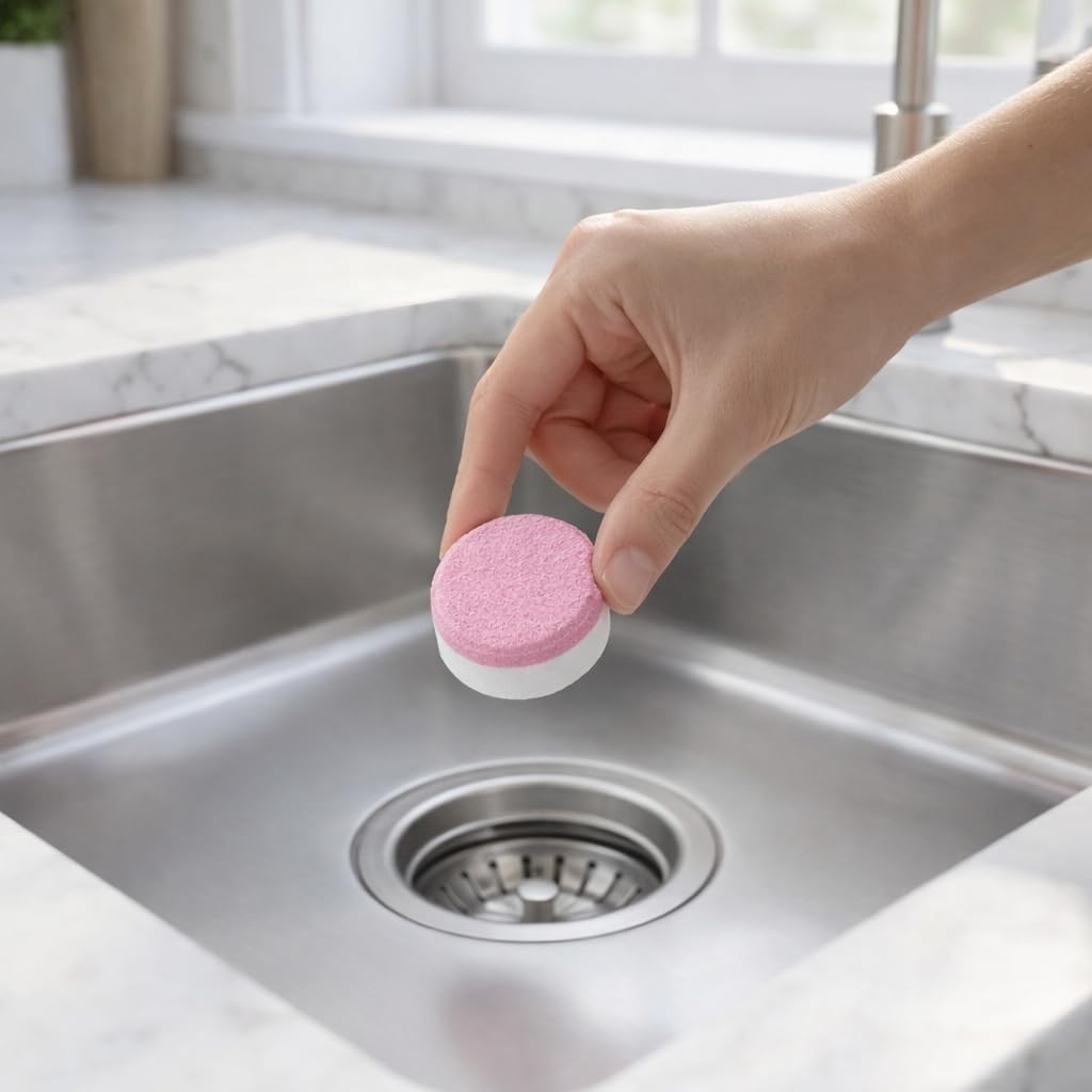 EEMANI Garbage Disposal Cleaner Tablets 24 Pack - 20g Large Foaming Lavender Scent, Sink & Drain Freshener for Kitchen, Deep Cleaning - 1 Year Supply
