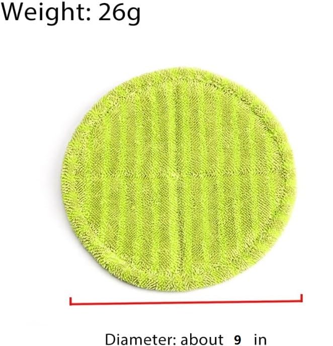 Chuancheng Cordless Electric Rotary Mop Replacement Cleaning Pads for Elicto ES-200, ES-330, ES-430, ES-530 (Pack of 6)