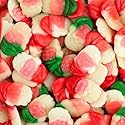 Santa Shaped Christmas Gummy Candy - Bulk Santa Gummies - Festive Red, Green, and White Gummy Christmas Santas (1 Pound)