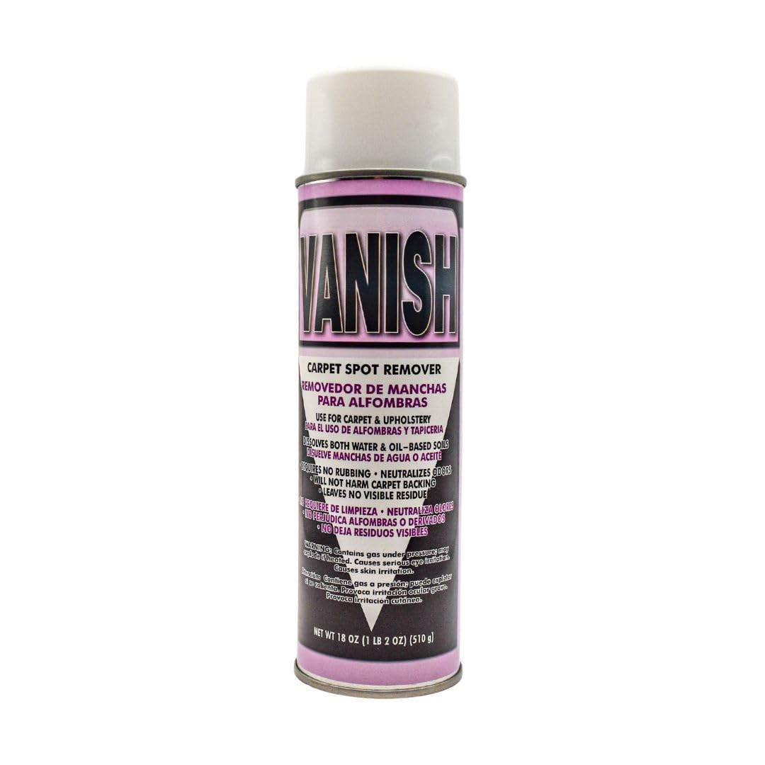 Armchem Vanish Carpet & Upholstery Spot Remover, 18 oz- Fast-acting Carpet stain remover with deep-clean formula. No residue, safe on all fabrics