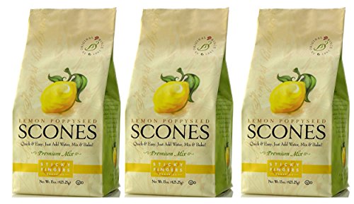 Sticky Fingers Scones Lemon Poppyseed, 15-ounces (Pack of3)