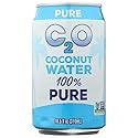 C2O Pure Coconut Water | Plant Based | Non-GMO | No Added Sugar | Essential Electrolytes | 10.5 Fl Oz (Pack of 24)