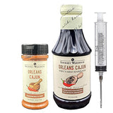 Gourmet Warehouse Orleans Cajun Injectable Marinade and Orleans Cajun Spice Rub, 16 ozs, No MSG, No HFCS