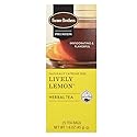 Farmer Brothers Lively Lemon Herbal Tea, 25 Bags - Naturally Caffeine-Free Citrus Herbal Tea with Bold Lemon Flavor, Relaxing Wellness Tea for Hot Tea