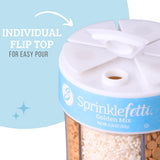 Sweets Indeed Sprinkles 6 Cell Edible Sprinkle Mix Jimmies Perfect for Cake Decorations Baking Ice Cream Cookies Cupcake Topper (Gold)
