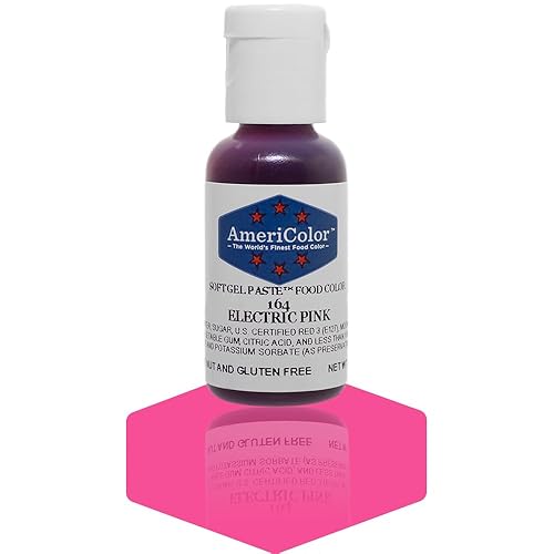 AmeriColor, Electric Pink, .75 Ounce Bottle, Soft Gel Paste Food Color