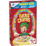 Lucky Charms Gluten Free Cereal with Marshmallows, Kids Breakfast Cereal, Made with Whole Grain, Family Size, 18.6 oz